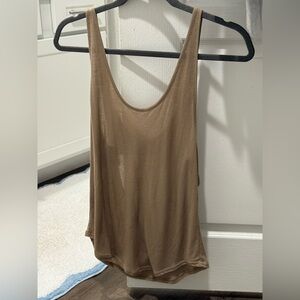 Women's Tan Sleeveless Top